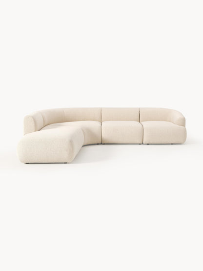 Draggery Sofia Modular Corner Sofa with Bouclé Cover, 4-Seater