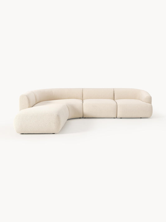 Draggery Sofia Modular Corner Sofa with Bouclé Cover, 4-Seater