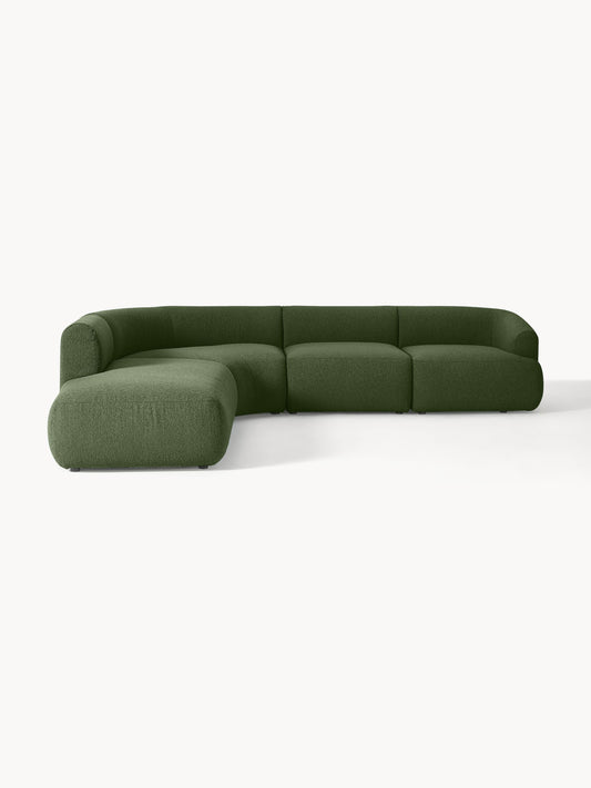 Draggery Sofia Modular Corner Sofa with Bouclé Cover, 4-Seater