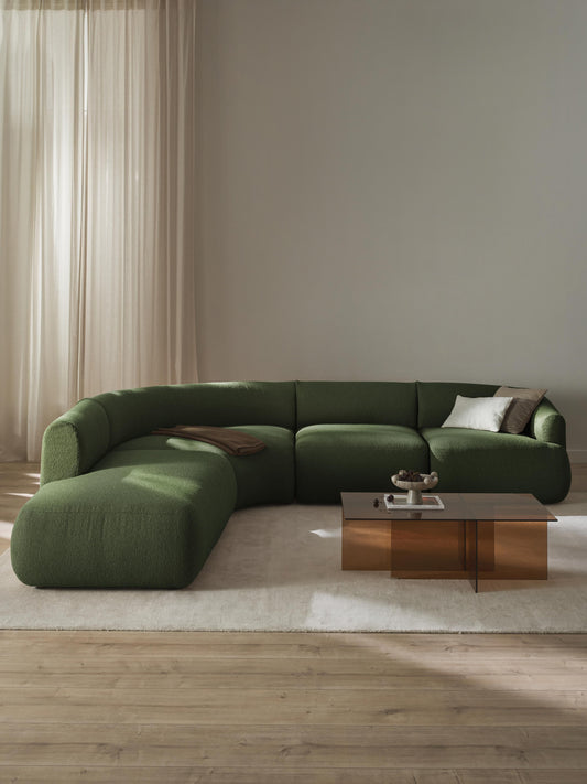 Draggery Sofia Modular Corner Sofa with Bouclé Cover, 4-Seater