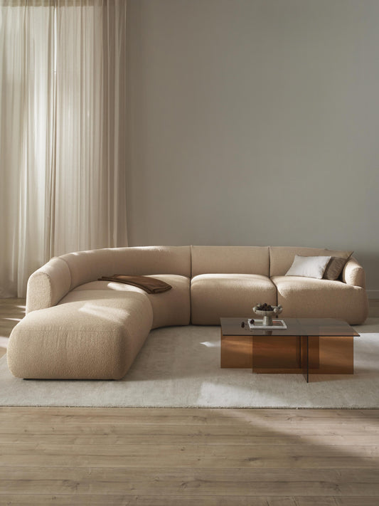 Draggery Sofia Modular Corner Sofa with Bouclé Cover, 4-Seater