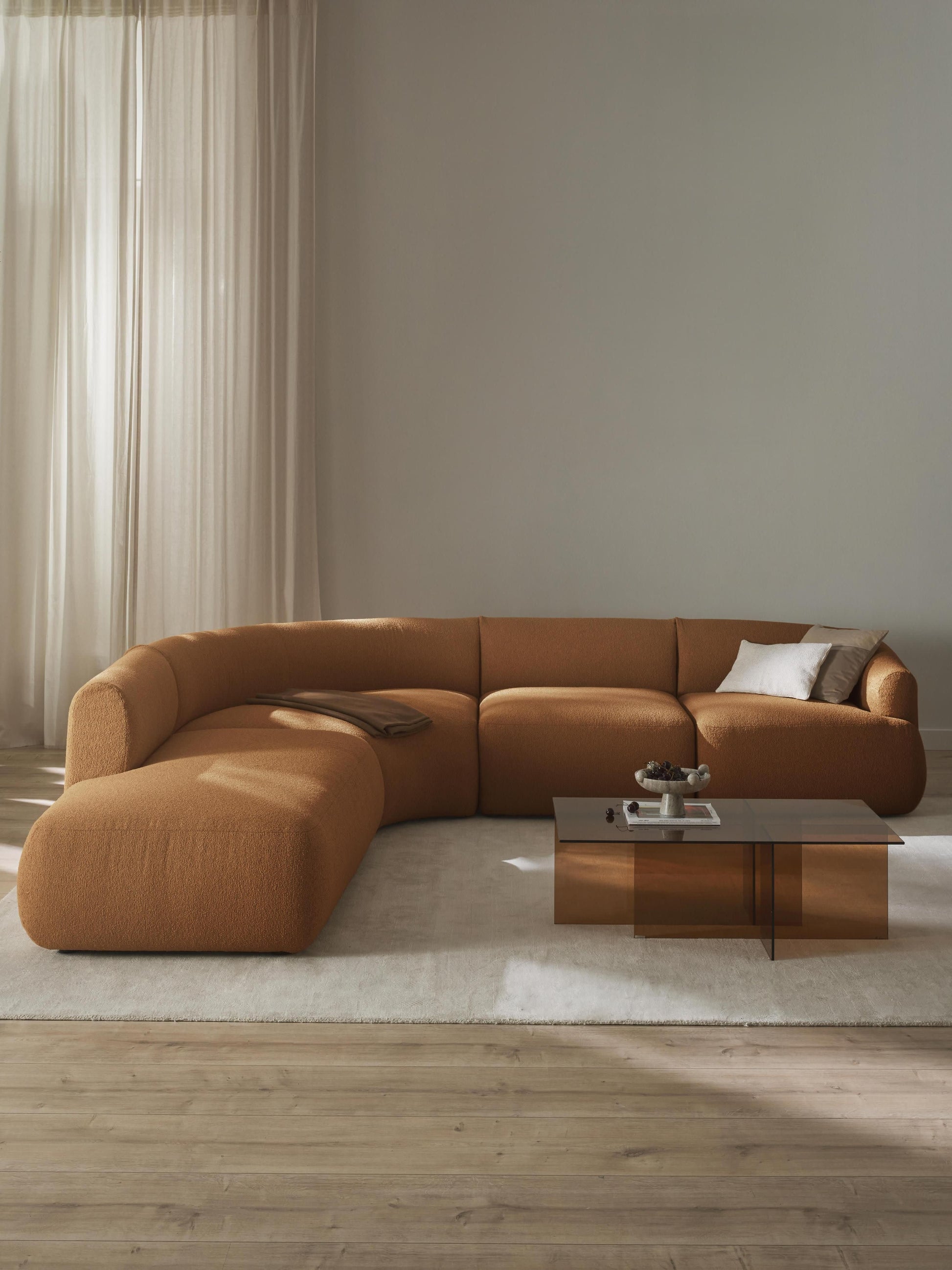 Draggery Sofia Modular Corner Sofa with Bouclé Cover, 4-Seater