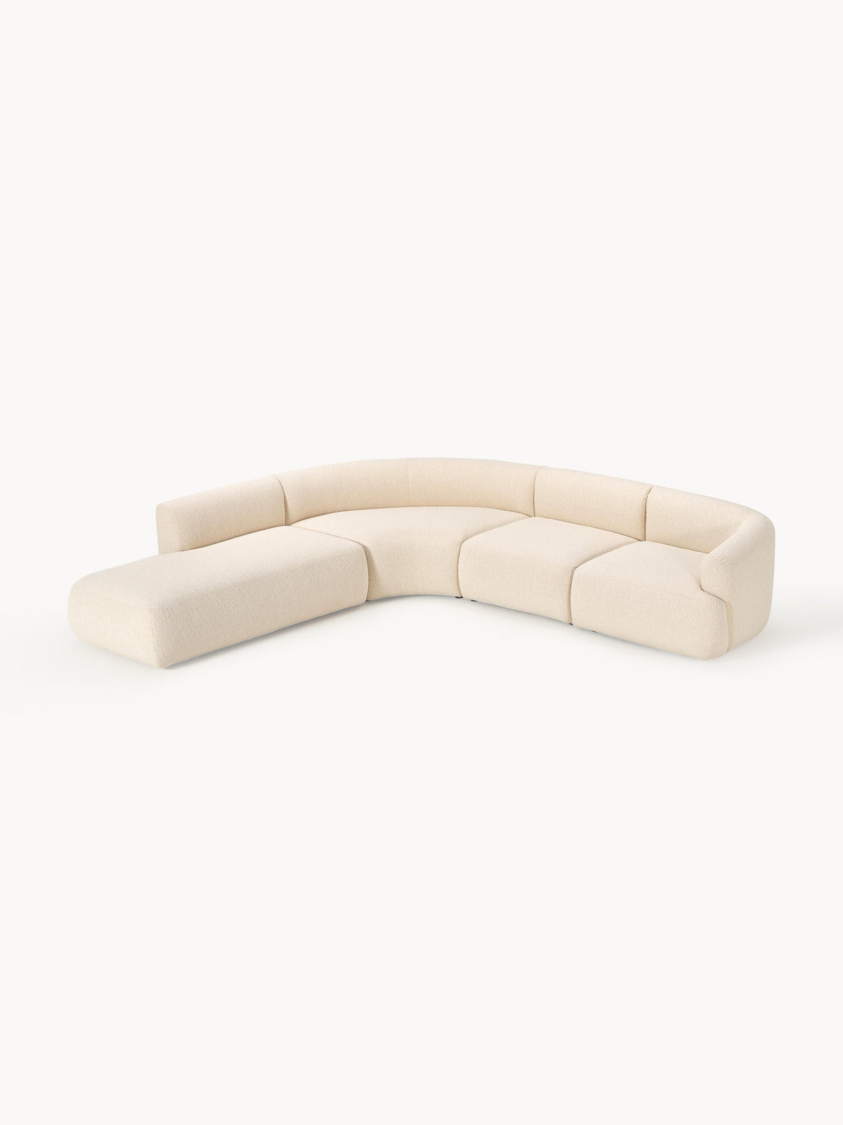 Draggery Sofia Modular Corner Sofa with Bouclé Cover, 4-Seater
