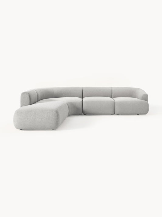 Draggery Sofia Modular Corner Sofa with Bouclé Cover, 4-Seater