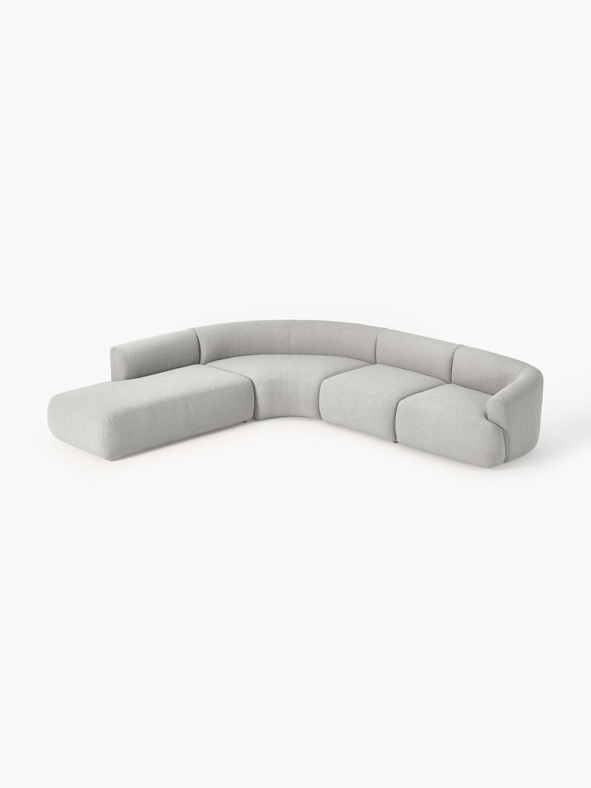 Draggery Sofia Modular Corner Sofa with Bouclé Cover, 4-Seater