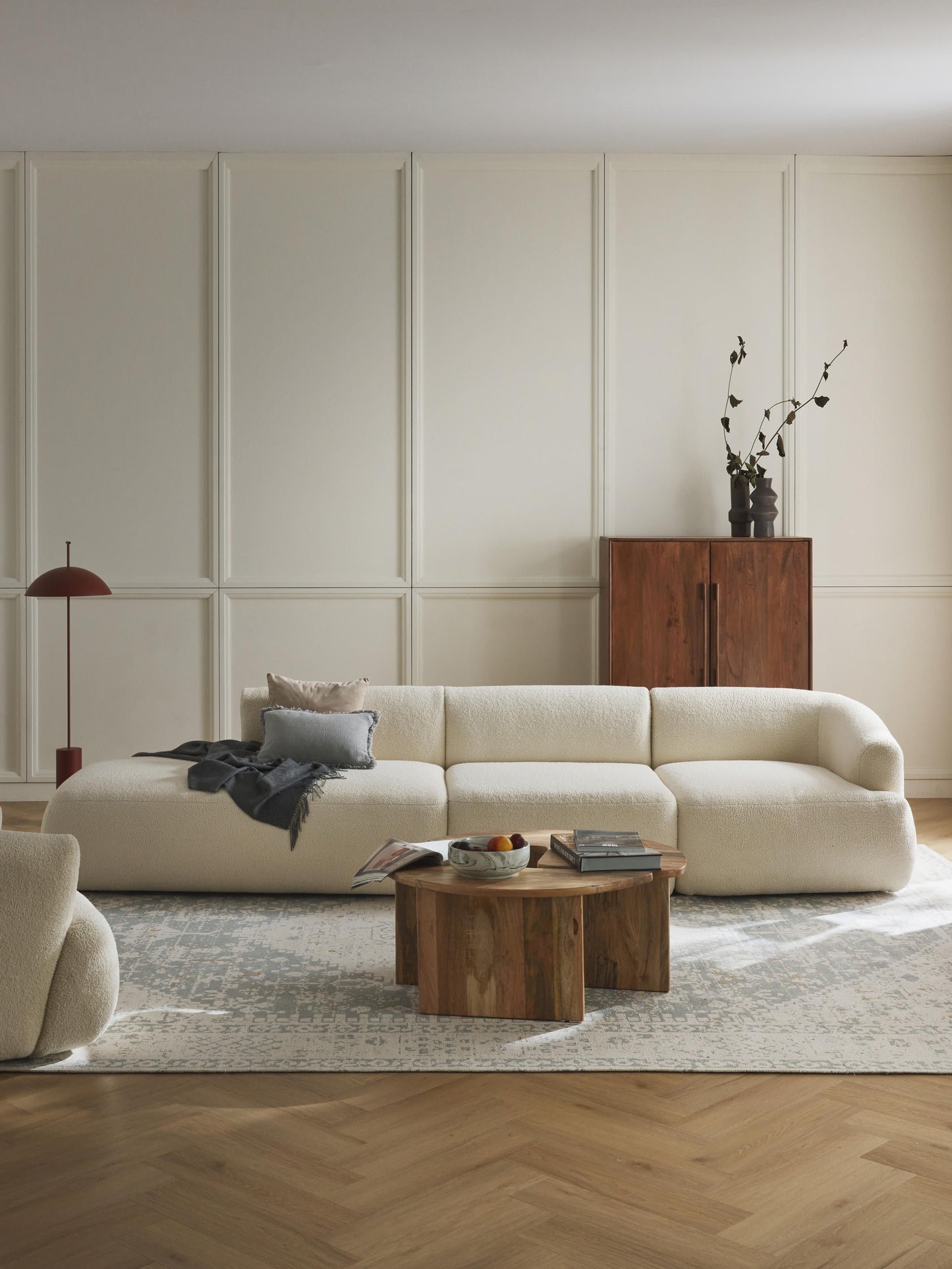Draggery Sofia Modular Ottoman with Teddy Cover (3-Seater)