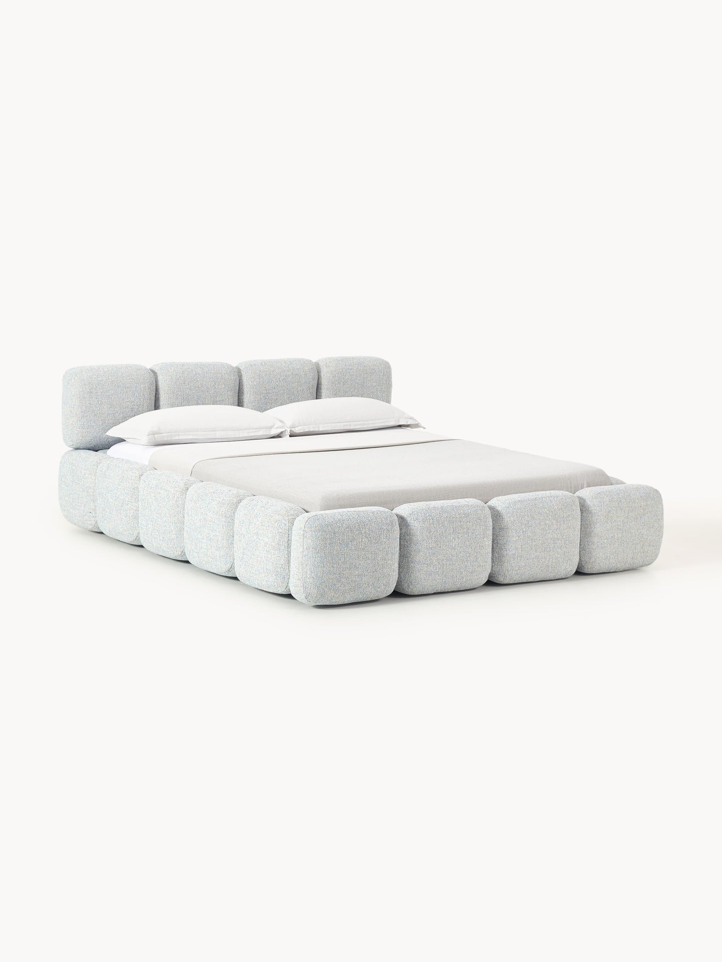 Draggery Tayla Bed with Bouclé Upholstery