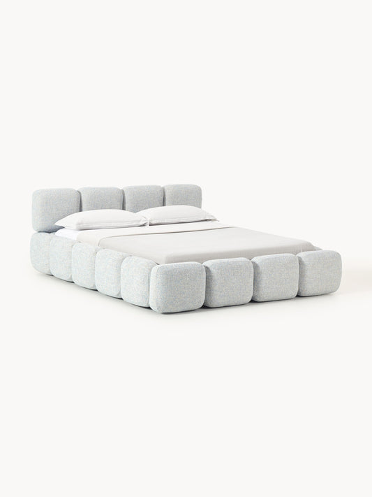 Draggery Tayla Bed with Bouclé Upholstery