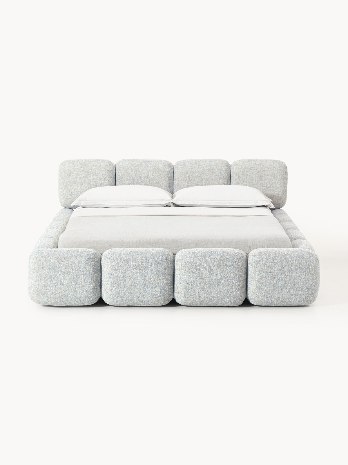 Draggery Tayla Bed with Bouclé Upholstery