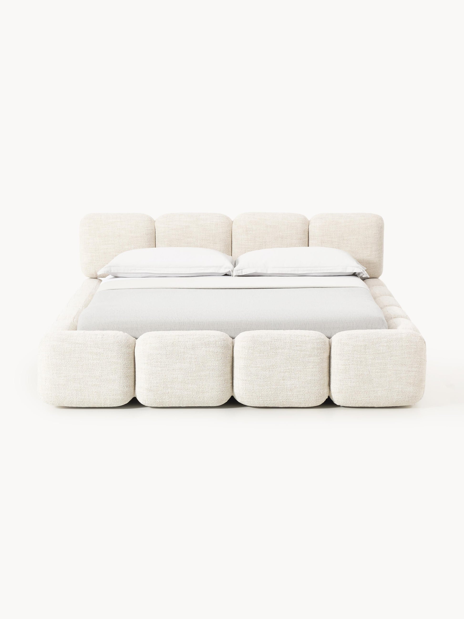 Draggery Tayla Bed with Bouclé Upholstery