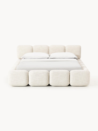 Draggery Tayla Bed with Bouclé Upholstery
