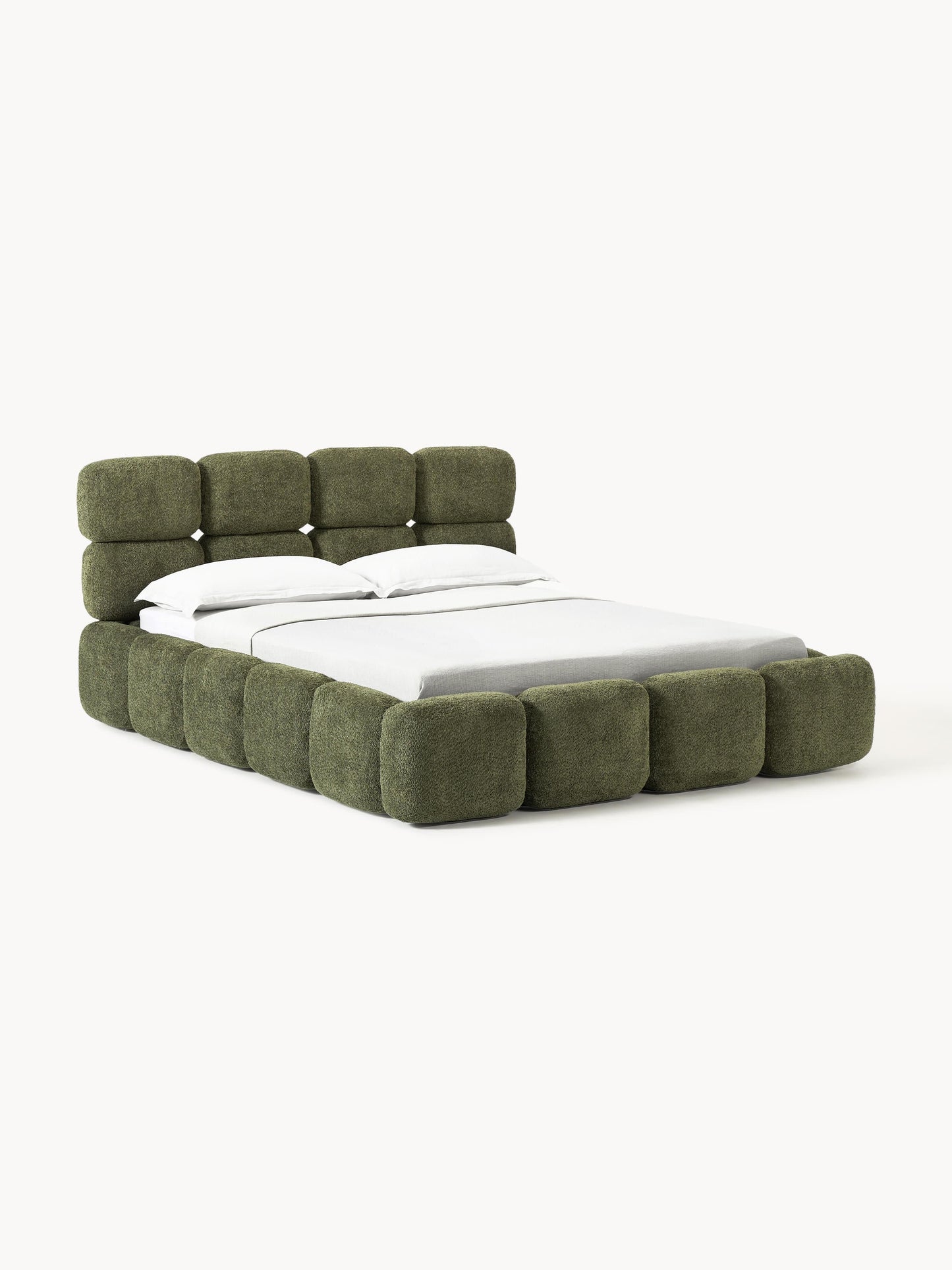 Draggery Tayla Bed with Teddy Bouclé Upholstery