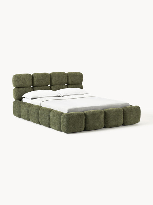 Draggery Tayla Bed with Teddy Bouclé Upholstery