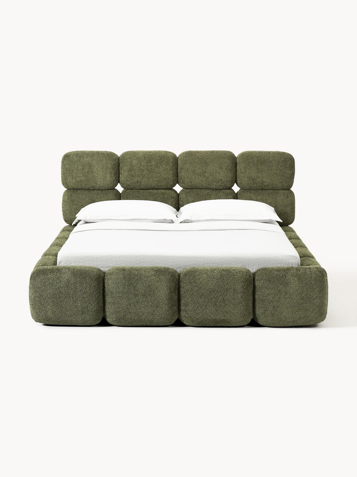 Draggery Tayla Bed with Teddy Bouclé Upholstery