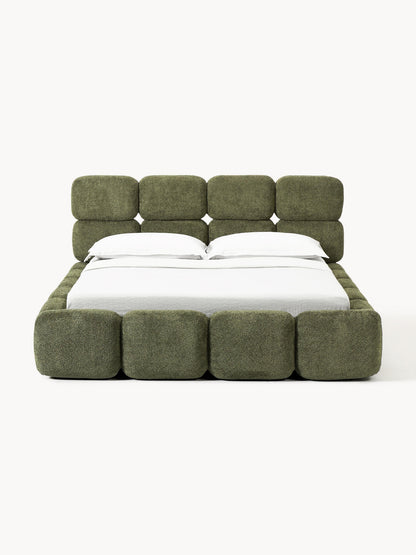Draggery Tayla Bed with Teddy Bouclé Upholstery