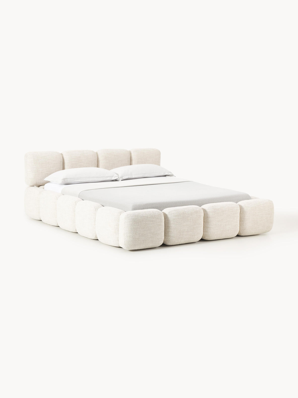 Draggery Tayla Upholstered Bed with Storage, Bouclé