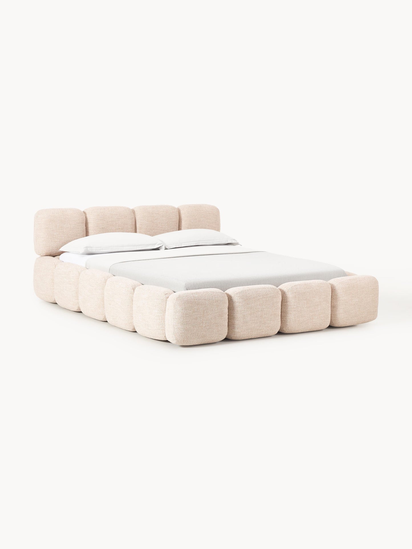 Draggery Tayla Upholstered Bed with Storage, Bouclé