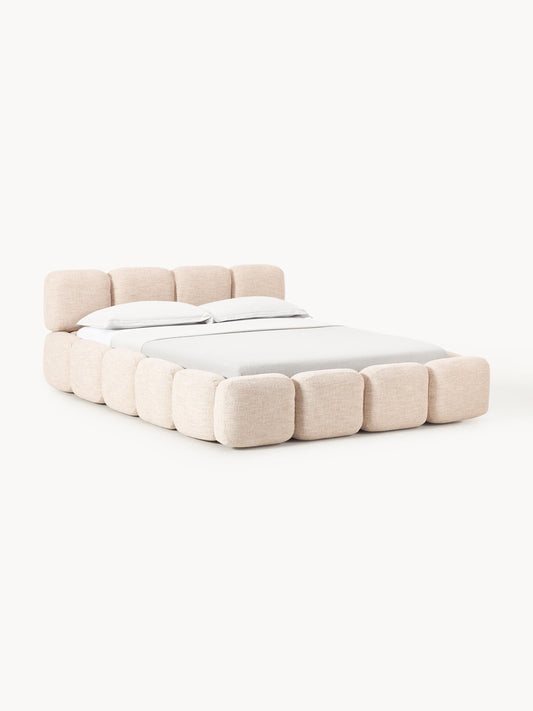 Draggery Tayla Upholstered Bed with Storage, Bouclé