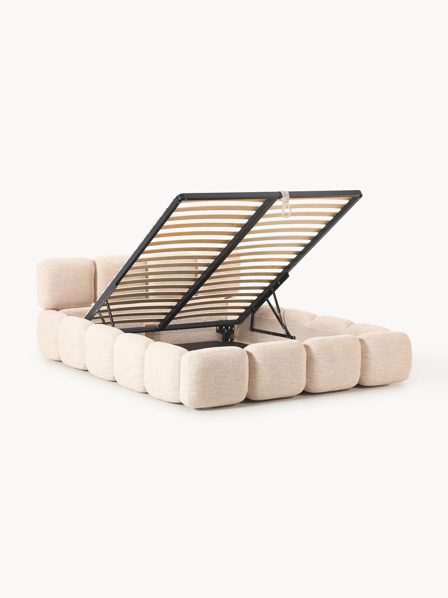 Draggery Tayla Upholstered Bed with Storage, Bouclé
