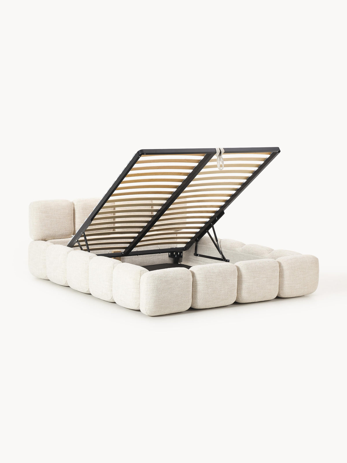 Draggery Tayla Upholstered Bed with Storage, Bouclé