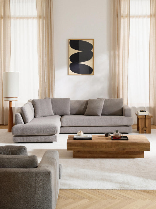 Draggery Tribeca Corner Sofa with Bouclé Cover