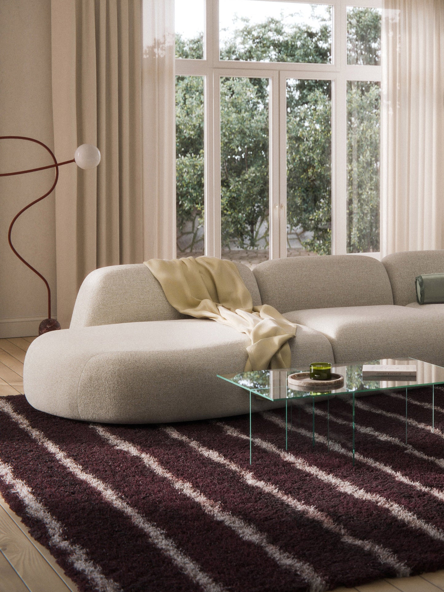 Draggery Wolke Chaise Module with Bouclé Cover