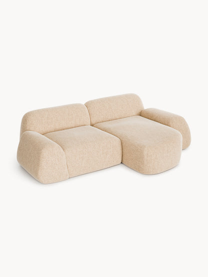 Draggery Wolke Corner Sofa with Bouclé Cover, Modular (3-Seater)