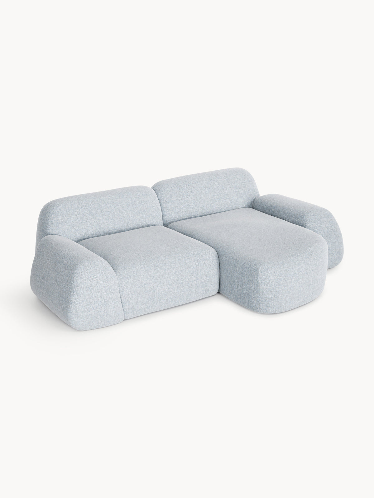 Draggery Wolke Corner Sofa with Bouclé Cover, Modular (3-Seater)