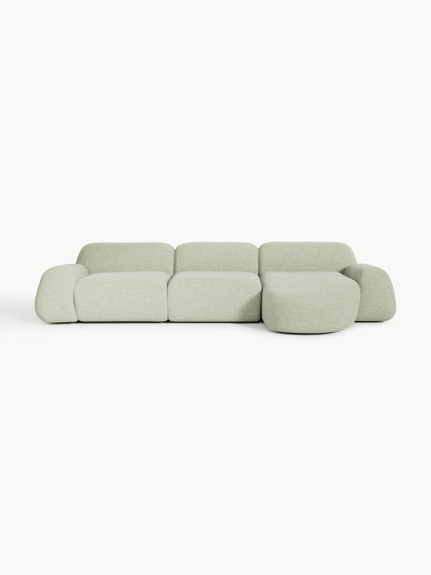 Draggery Wolke Corner Sofa with Bouclé Cover, Modular (4-Seater)