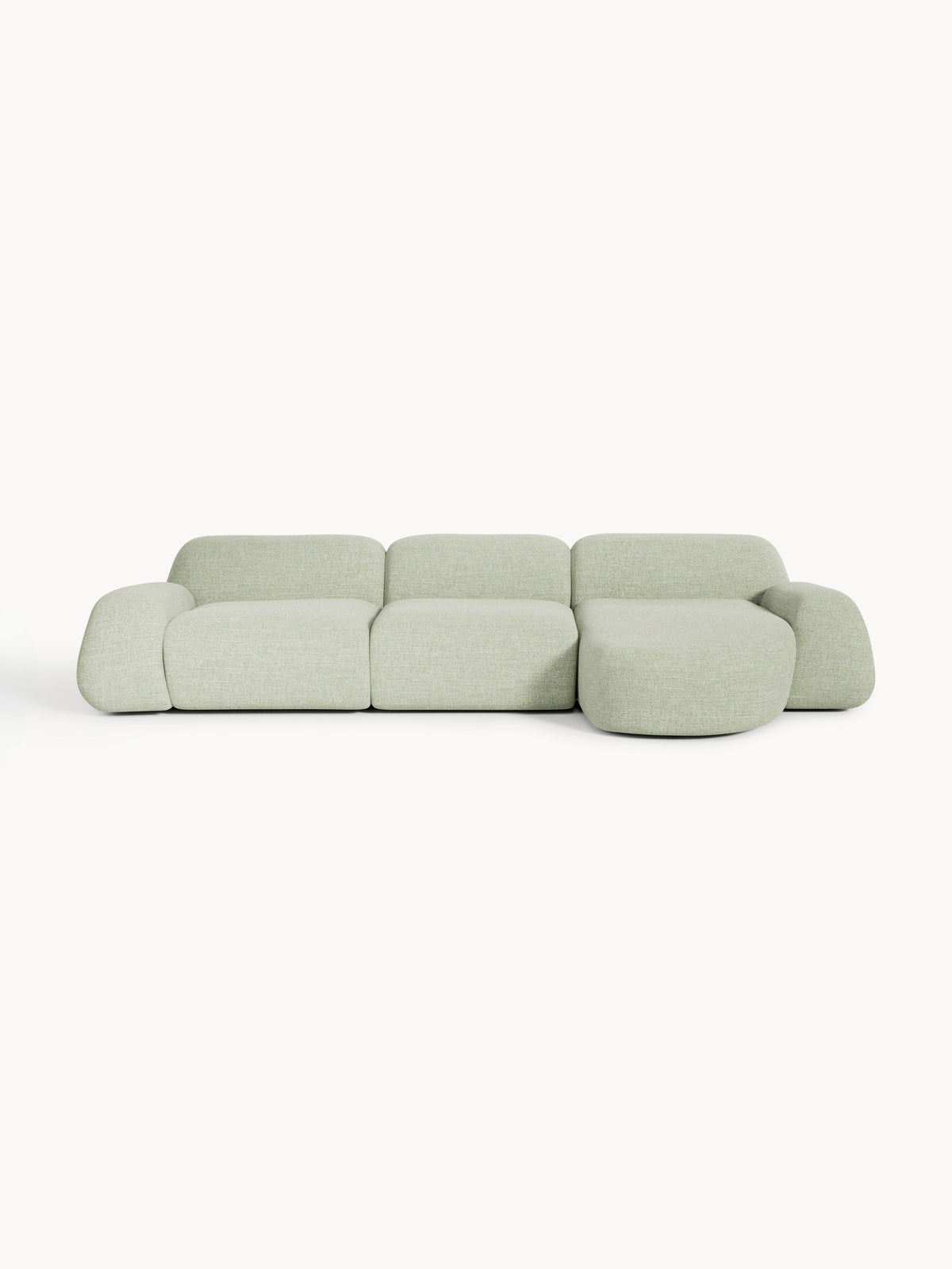 Draggery Wolke Corner Sofa with Bouclé Cover, Modular (4-Seater)