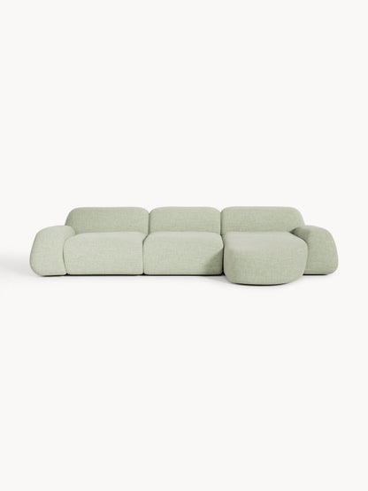 Draggery Wolke Corner Sofa with Bouclé Cover, Modular (4-Seater)