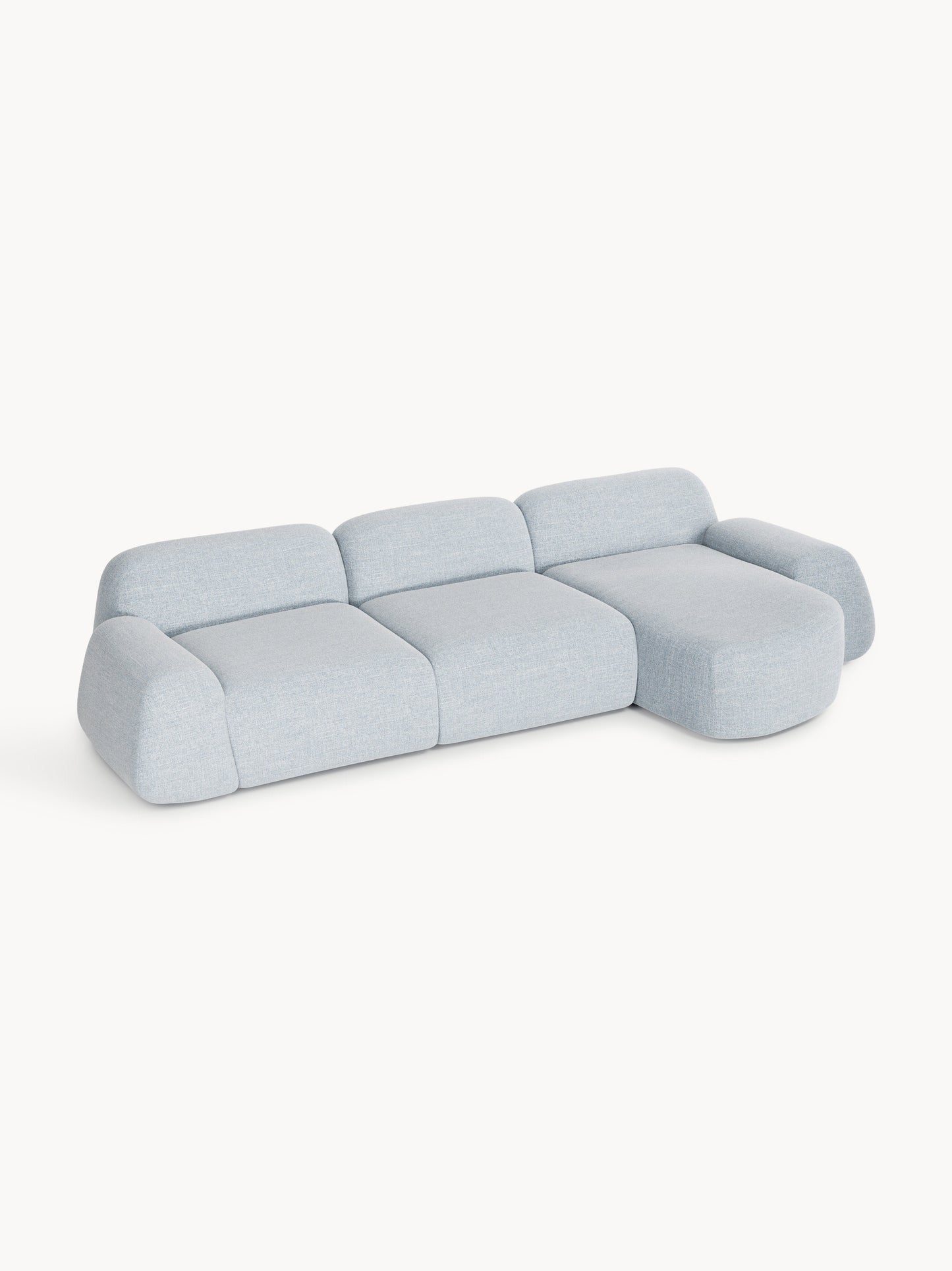 Draggery Wolke Corner Sofa with Bouclé Cover, Modular (4-Seater)