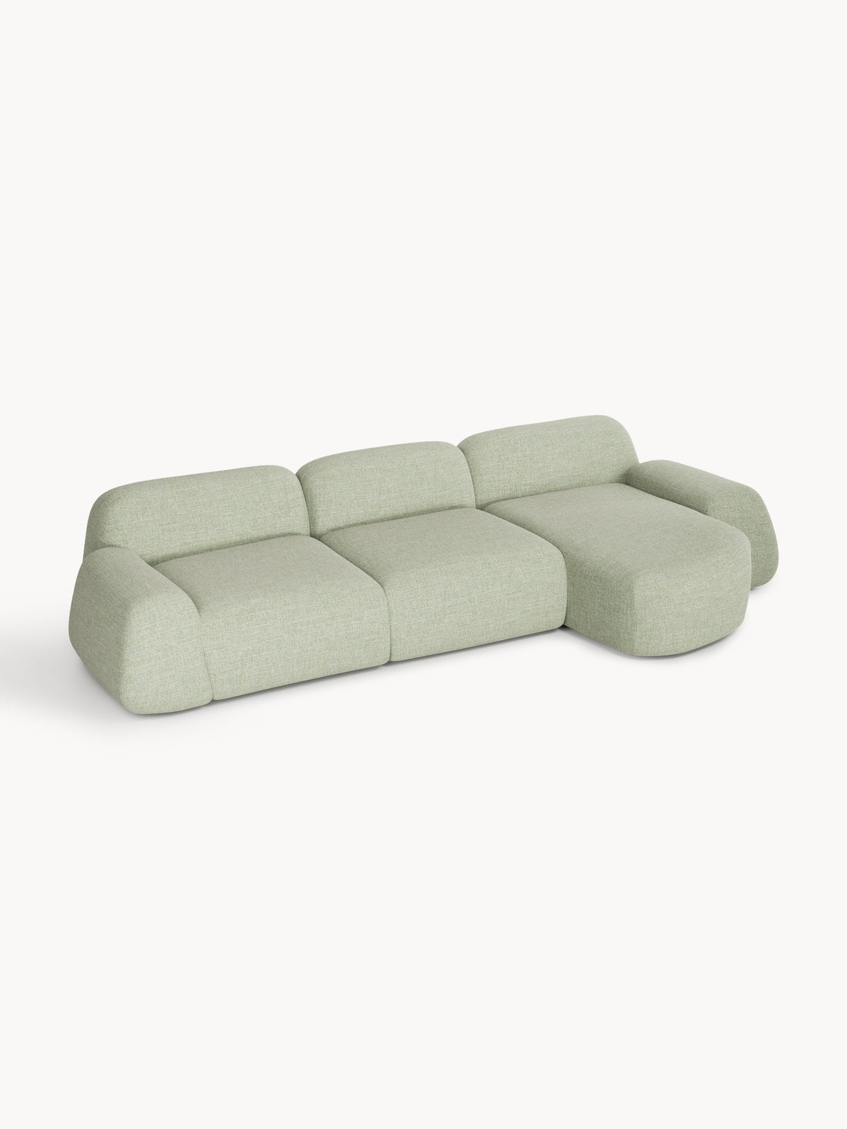 Draggery Wolke Corner Sofa with Bouclé Cover, Modular (4-Seater)