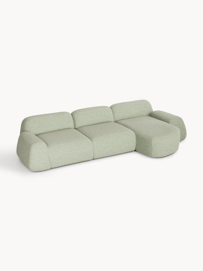 Draggery Wolke Corner Sofa with Bouclé Cover, Modular (4-Seater)