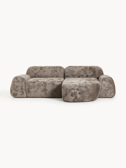 Draggery Wolke Corner Sofa with Teddy Bouclé Cover, Modular (3-Seater)