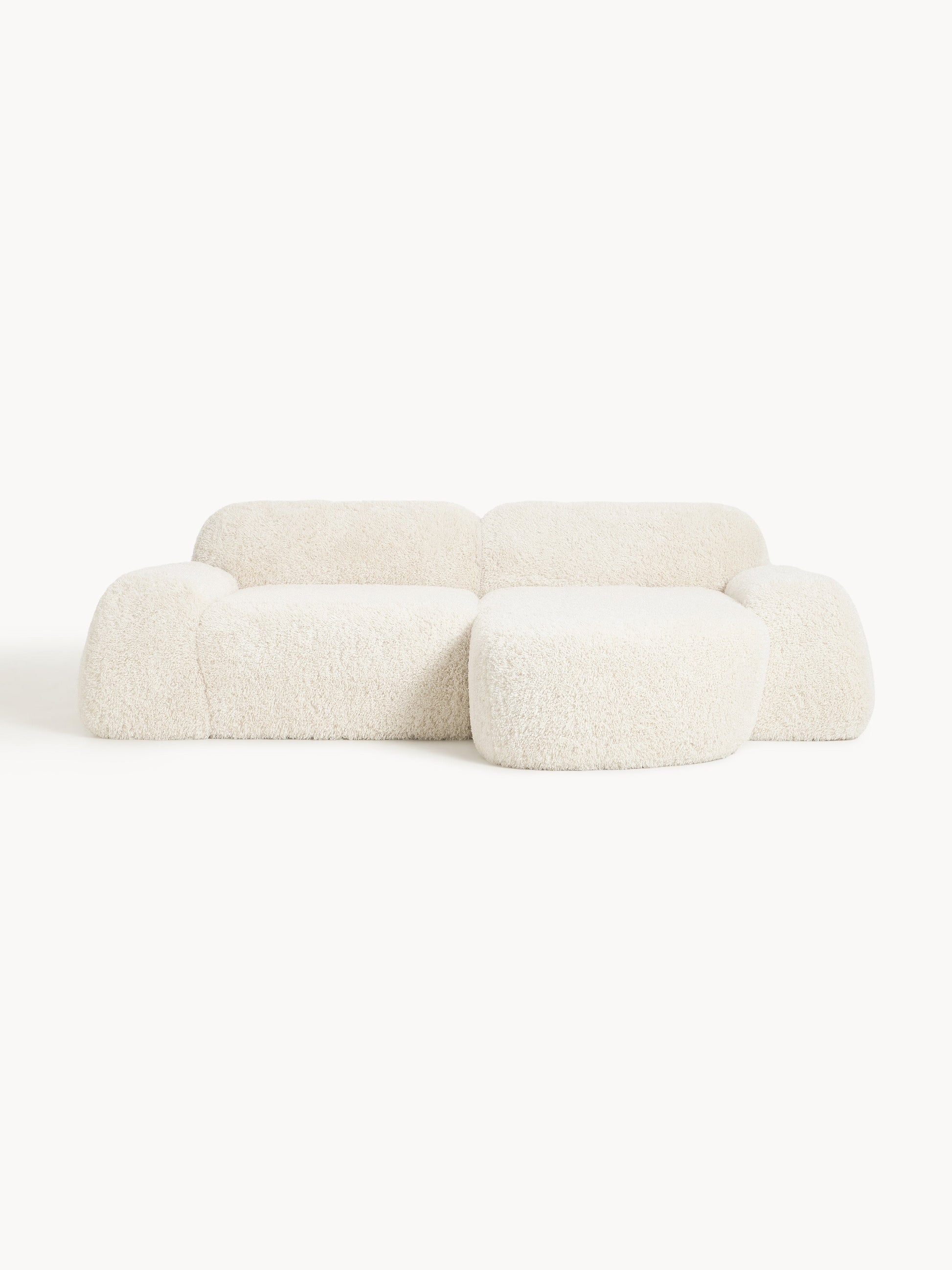 Draggery Wolke Corner Sofa with Teddy Cover, Modular (3-Seater)