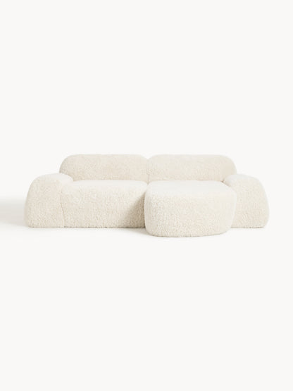 Draggery Wolke Corner Sofa with Teddy Cover, Modular (3-Seater)