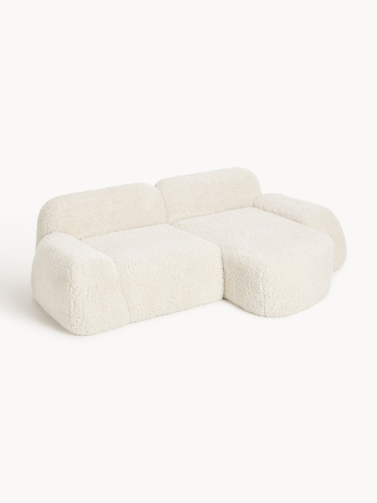 Draggery Wolke Corner Sofa with Teddy Cover, Modular (3-Seater)