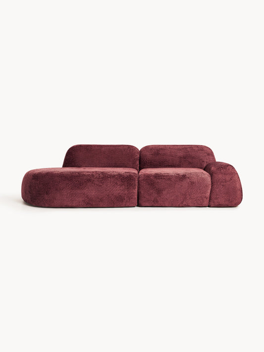 Draggery Wolke Modular Chaise with Teddy Bouclé Cover (3-Seater)