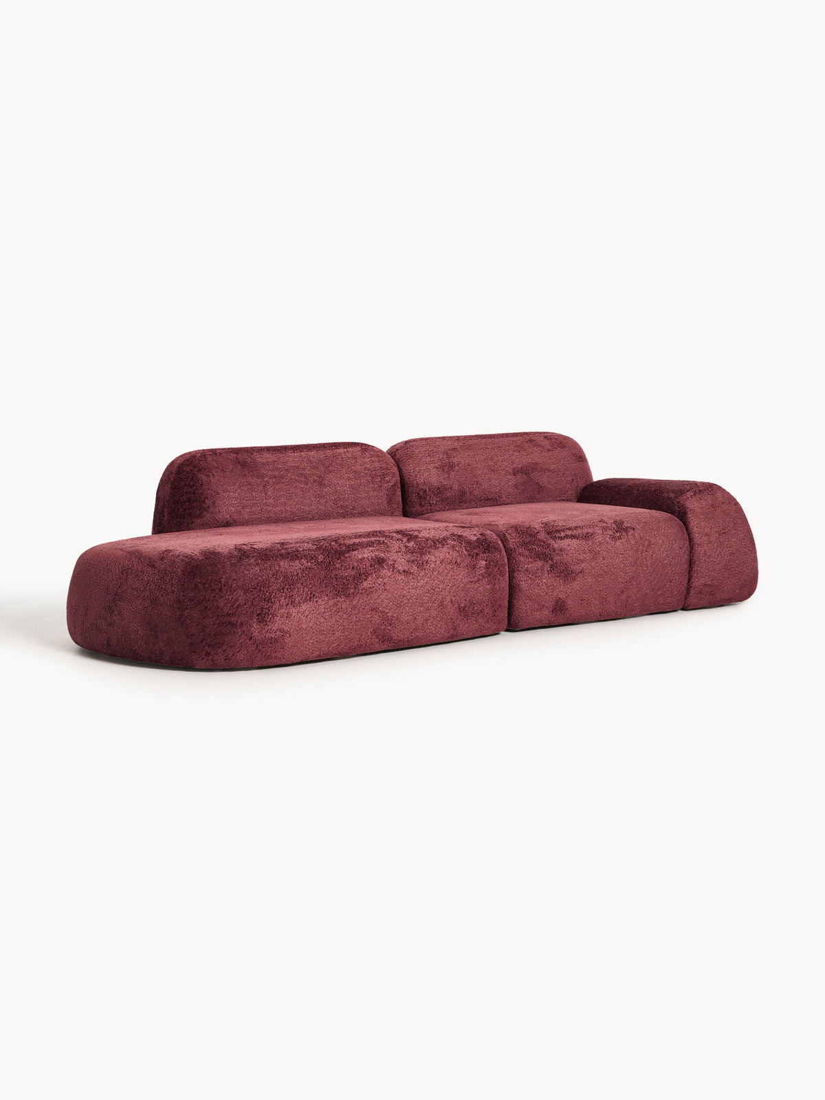 Draggery Wolke Modular Chaise with Teddy Bouclé Cover (3-Seater)