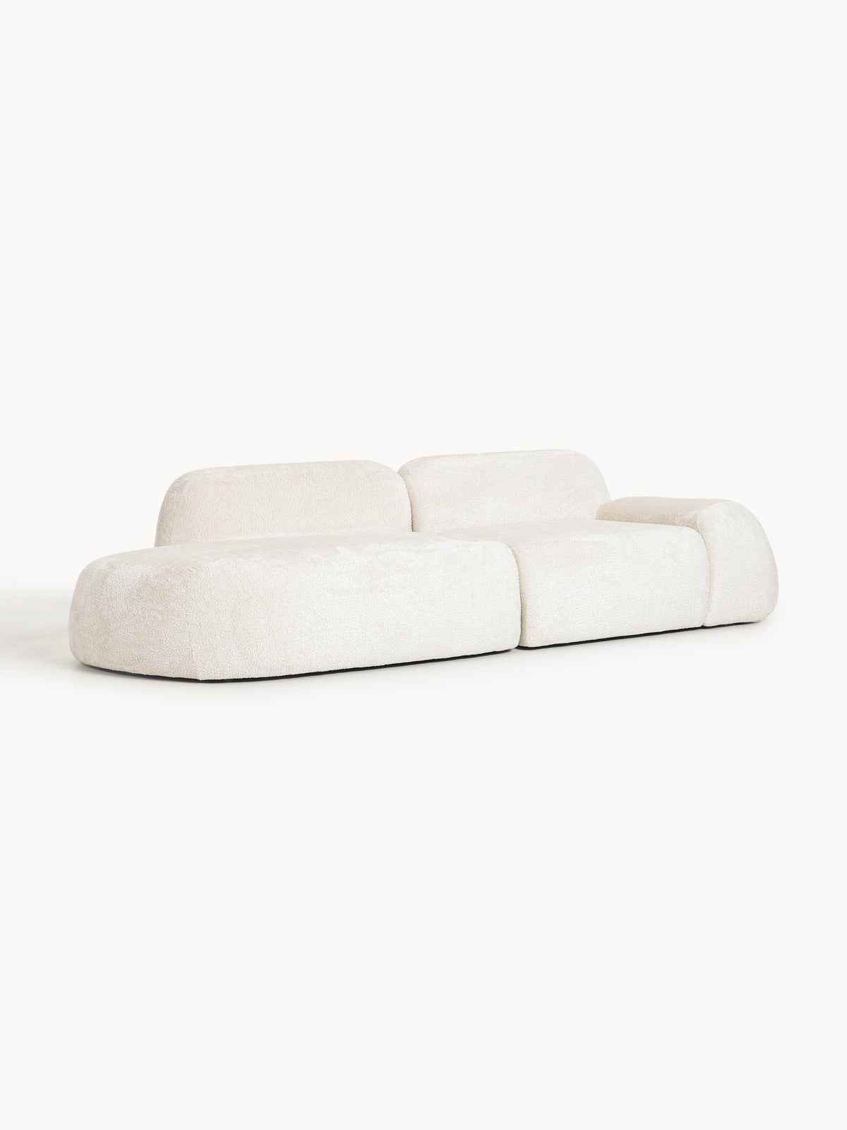 Draggery Wolke Modular Chaise with Teddy Bouclé Cover (3-Seater)