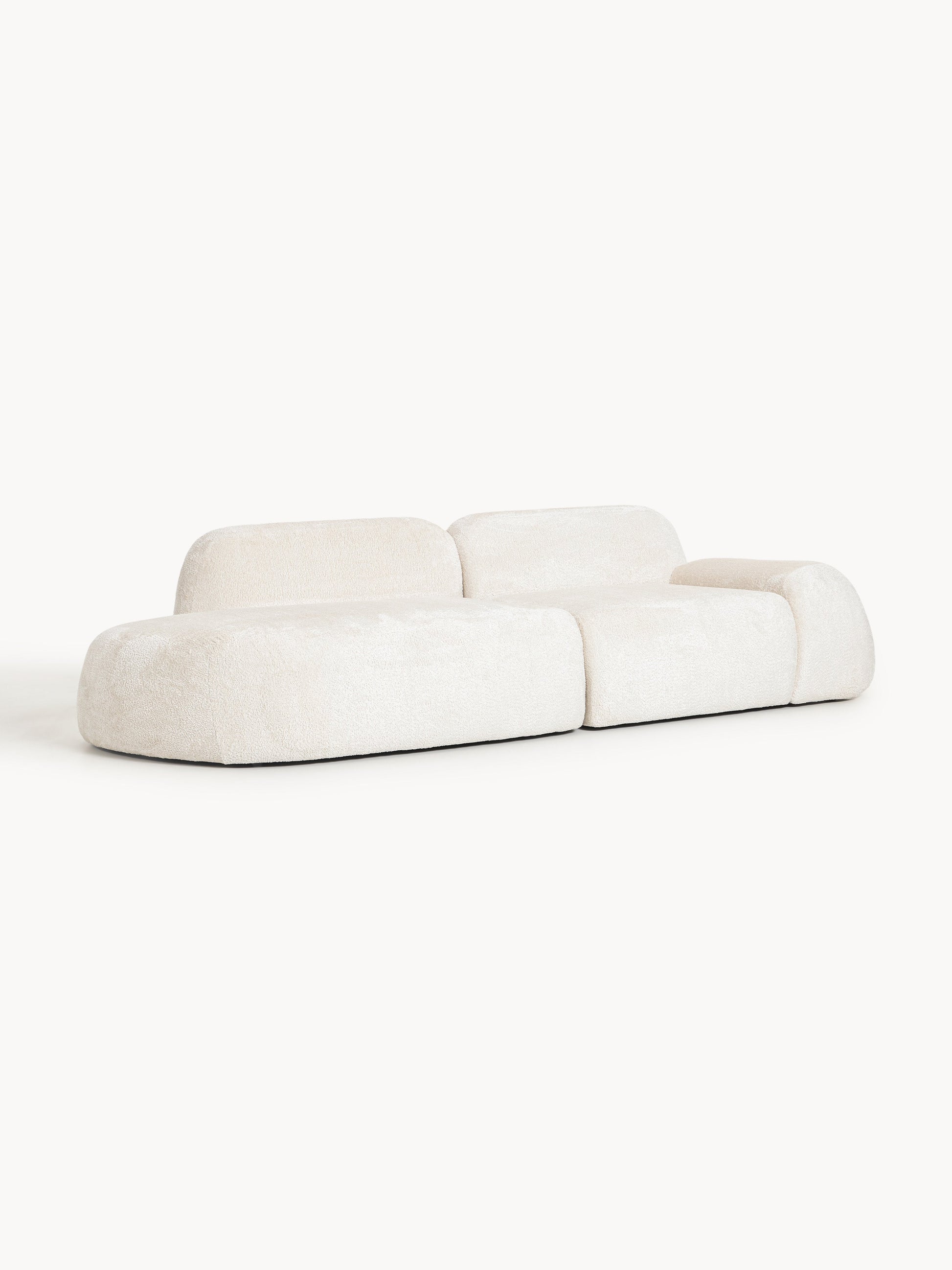Draggery Wolke Modular Chaise with Teddy Bouclé Cover (3-Seater)