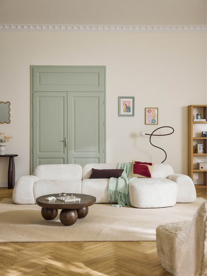 Draggery Wolke Modular Corner Sofa with Teddy Bouclé Cover, 4-Seater