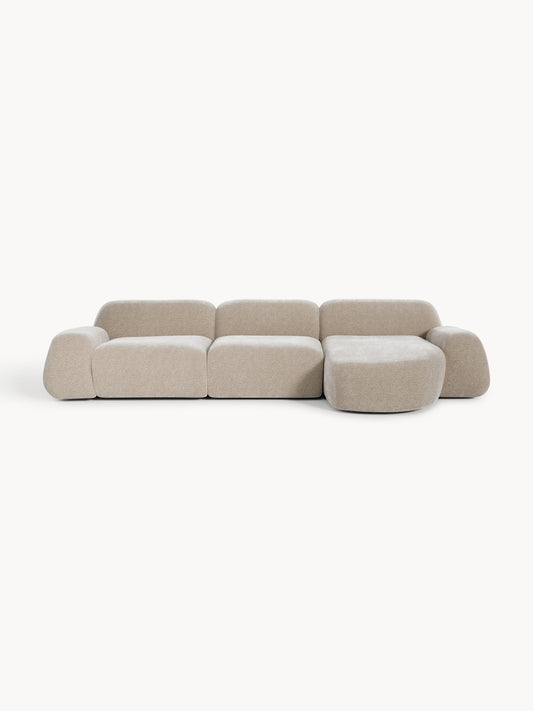 Draggery Wolke Modular Corner Sofa with Teddy Cover, 4-Seater