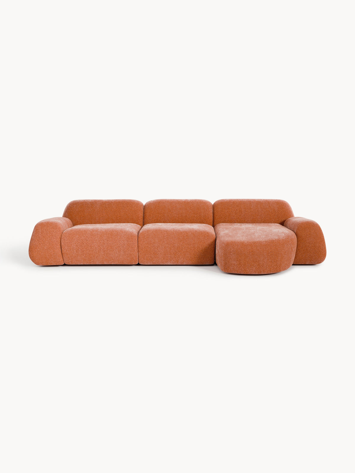 Draggery Wolke Modular Corner Sofa with Teddy Cover, 4-Seater