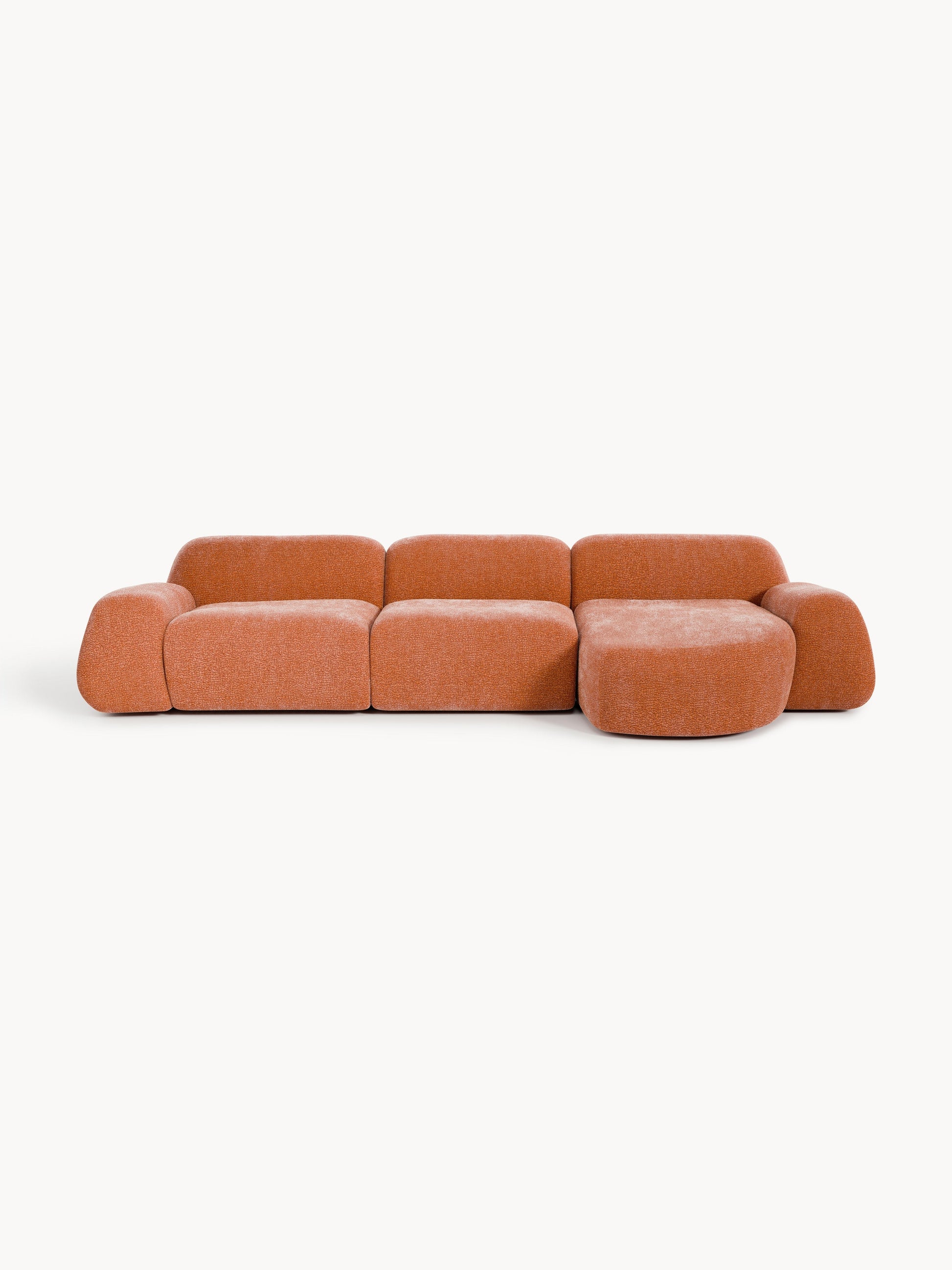 Draggery Wolke Modular Corner Sofa with Teddy Cover, 4-Seater