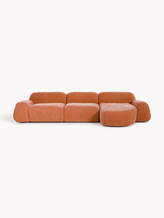 Draggery Wolke Modular Corner Sofa with Teddy Cover, 4-Seater