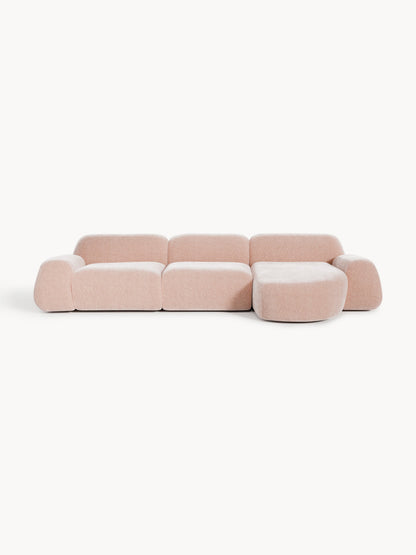 Draggery Wolke Modular Corner Sofa with Teddy Cover, 4-Seater