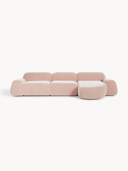 Draggery Wolke Modular Corner Sofa with Teddy Cover, 4-Seater