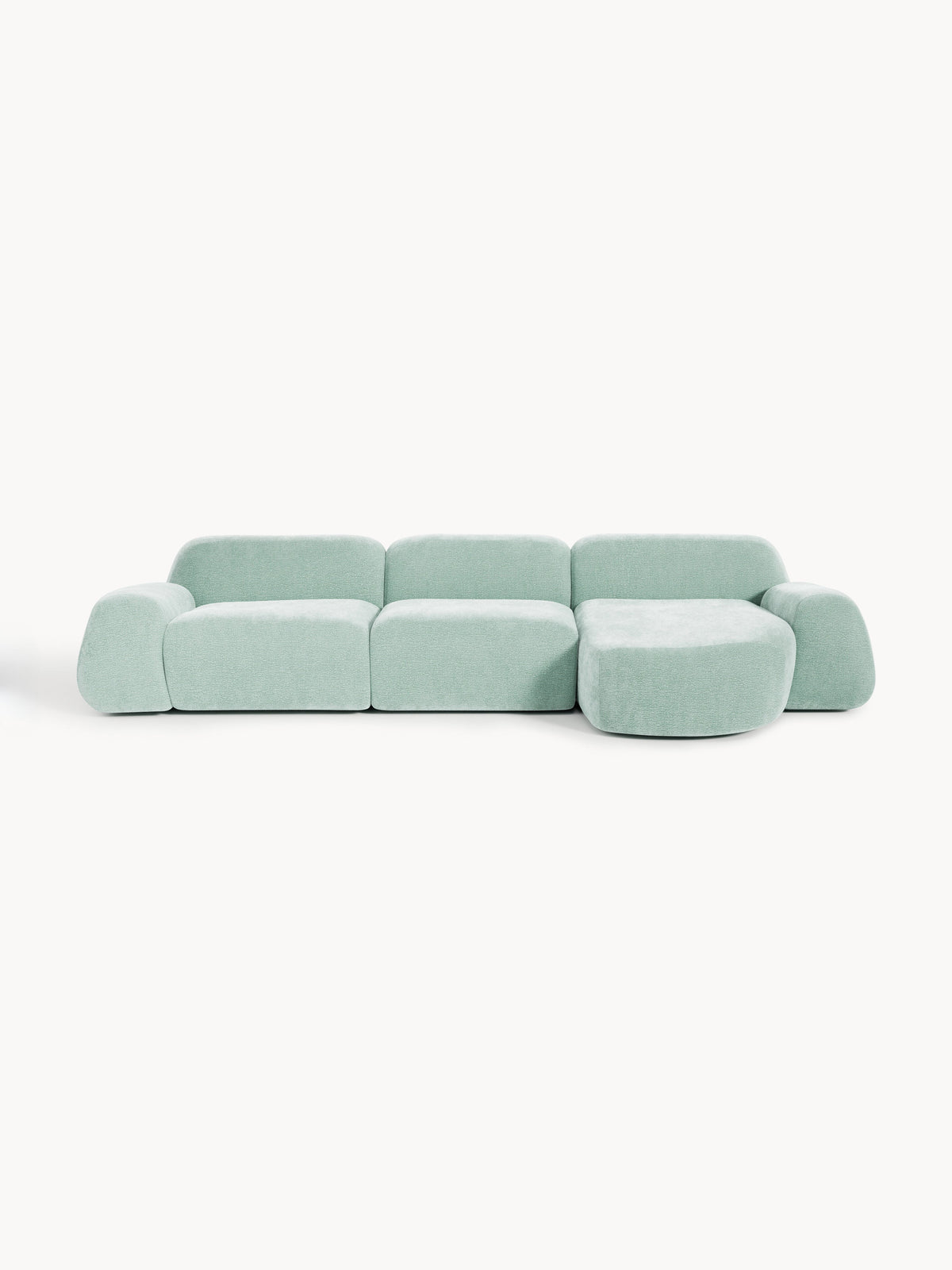 Draggery Wolke Modular Corner Sofa with Teddy Cover, 4-Seater